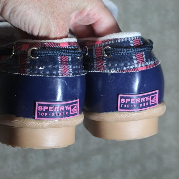 Sperry Top Sider 6Y Low Rain Boots/Rubber Duck Shoes - Like New - Picture 3 of 6